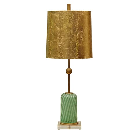 Настольная лампа Louise Gaskill Green Murano Glass Lamp