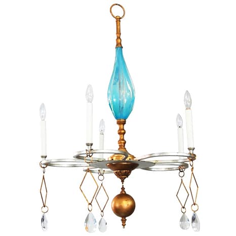 Люстра Louise Gaskill Oona with Blue Glass