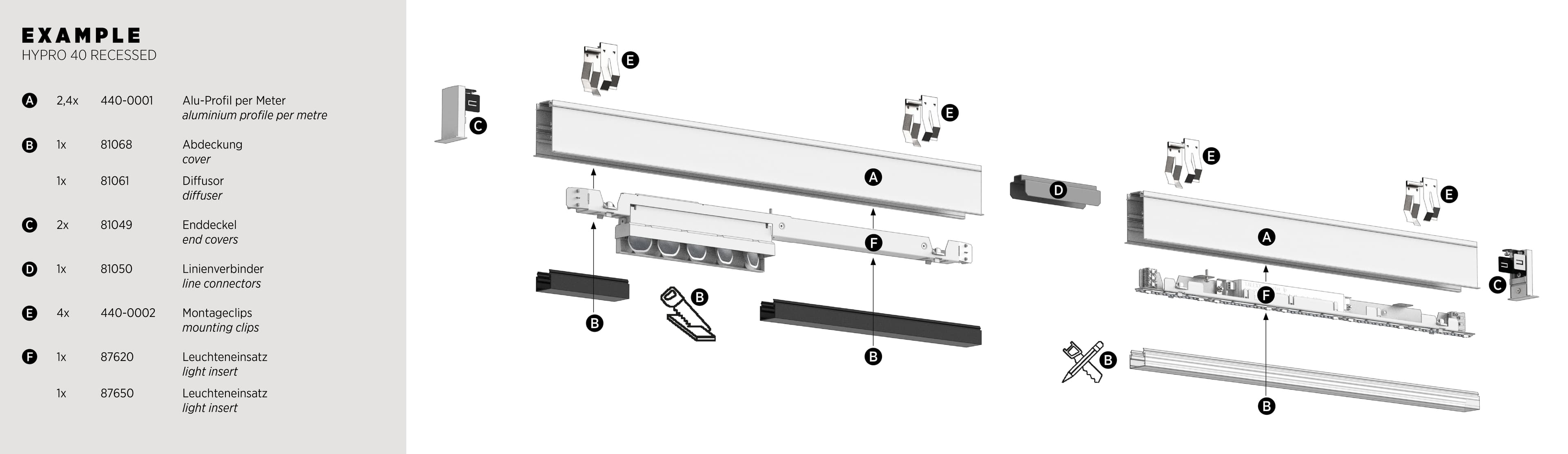 Встраиваемая система освещения Prolicht HYPRO 40 recessed — фото 7