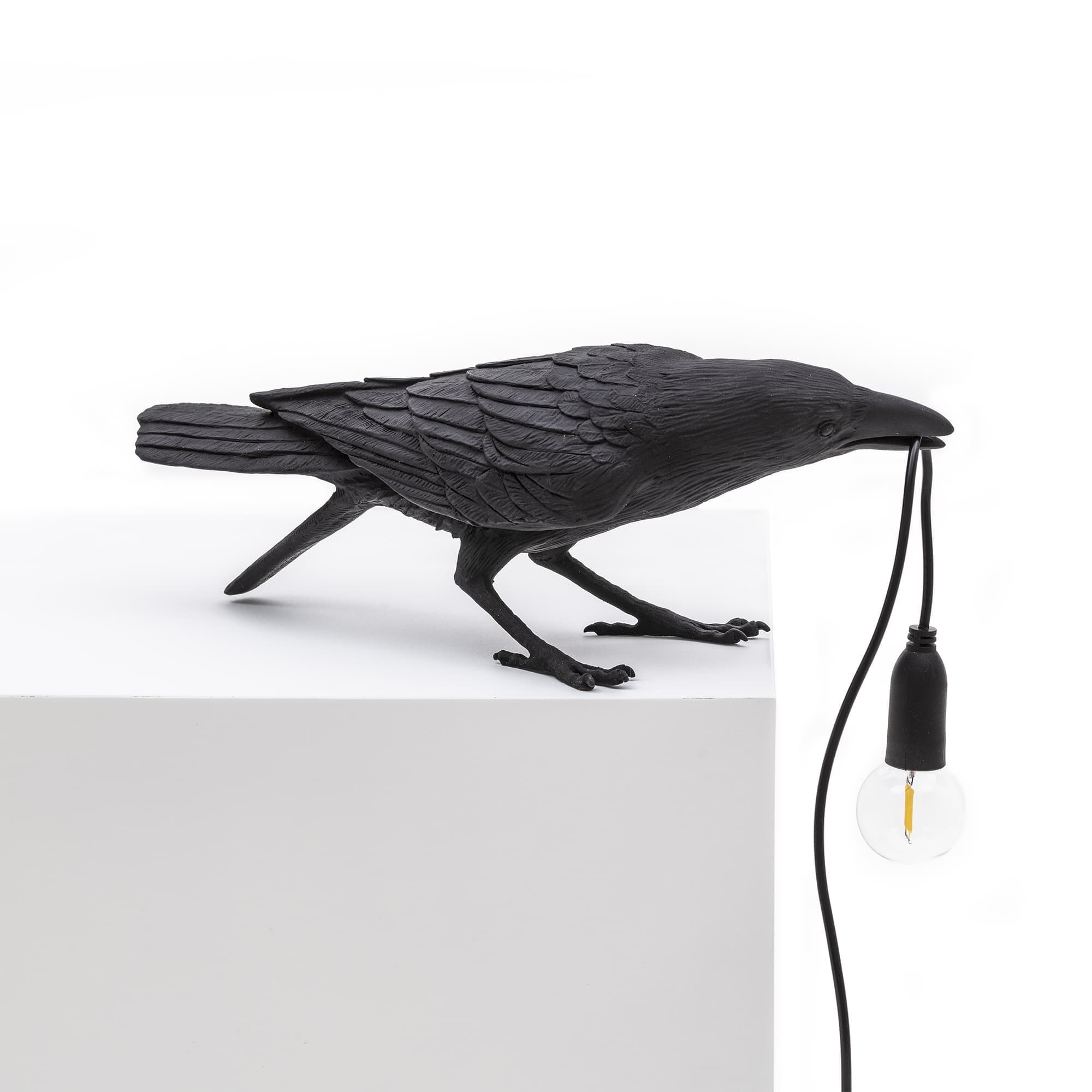 Настольный светильник Seletti Bird Lamp Black Playing — фото 8