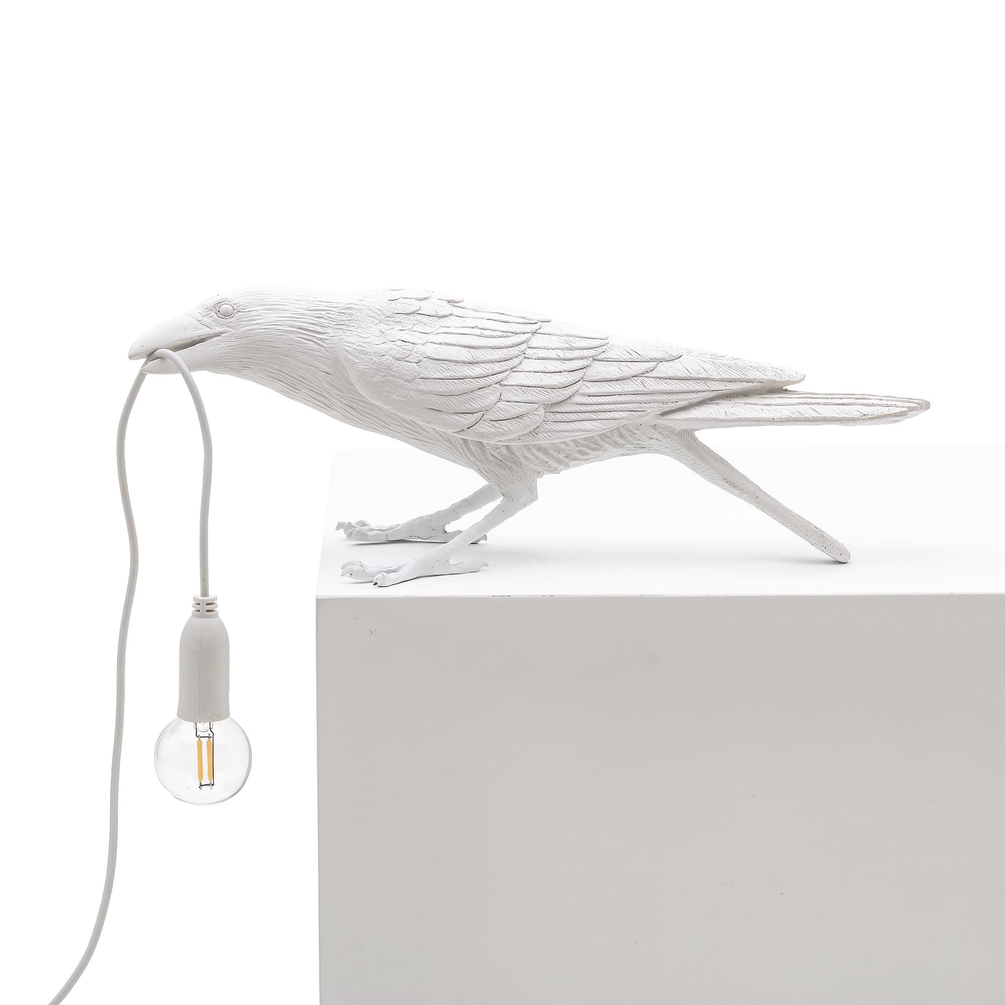 Настольный светильник Seletti Bird Lamp Black Playing — фото 2
