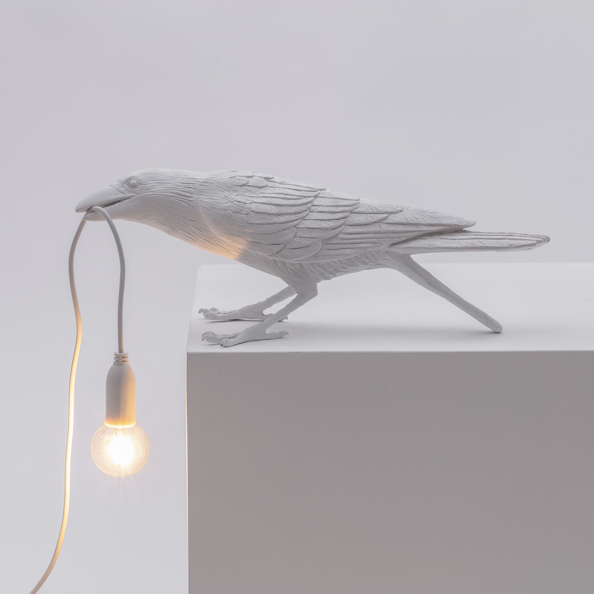 Настольный светильник Seletti Bird Lamp Black Playing — фото 3