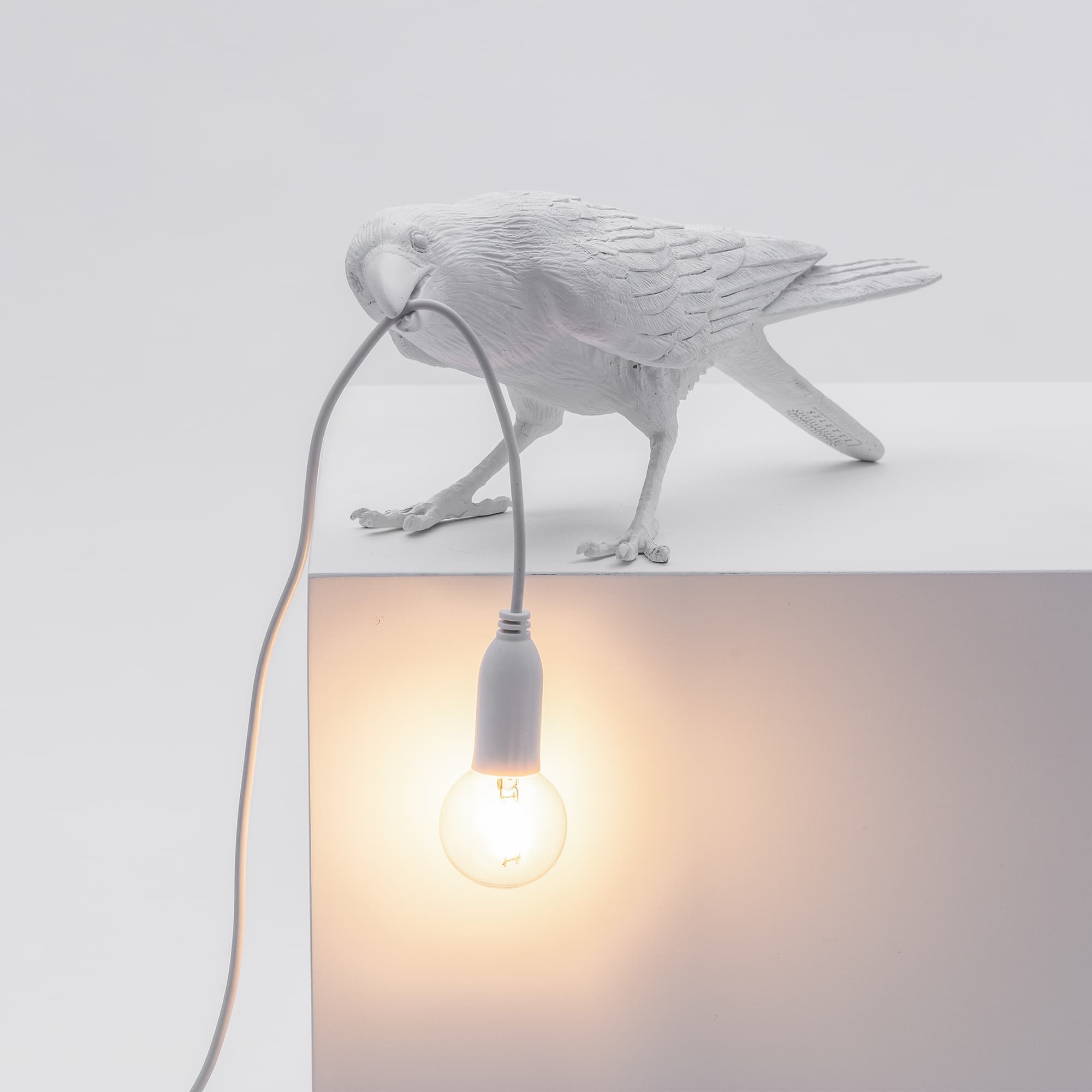 Настольный светильник Seletti Bird Lamp Black Playing — фото 5
