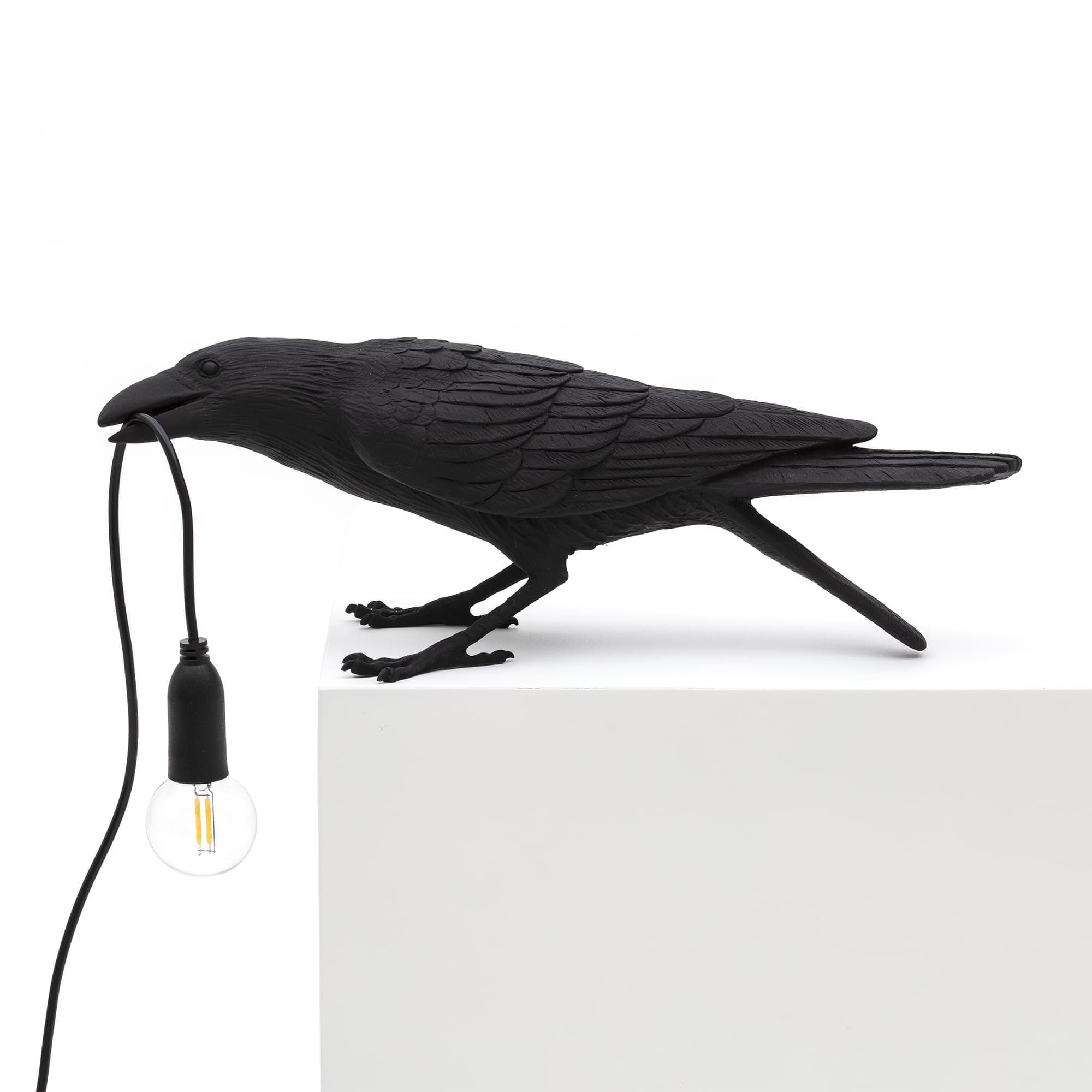 Настольный светильник Seletti Bird Lamp Black Playing — фото 6