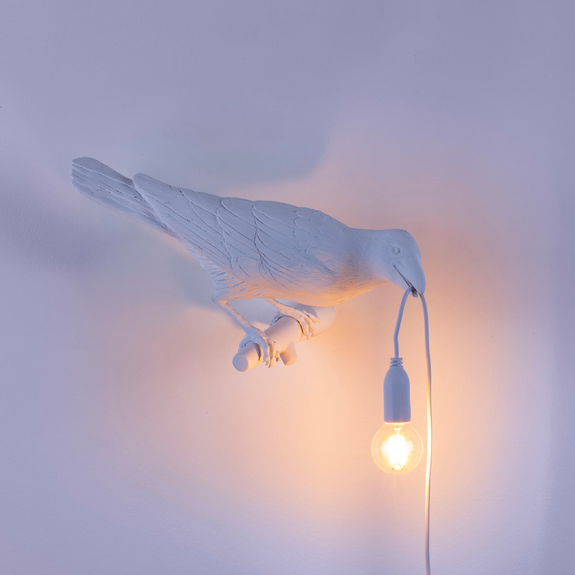 Настенный светильник Seletti Bird Lamp White Looking Right — фото 4