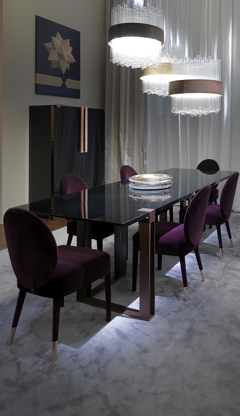 Обеденный стол Paolo Castelli Black and Gold dining table — фото 4