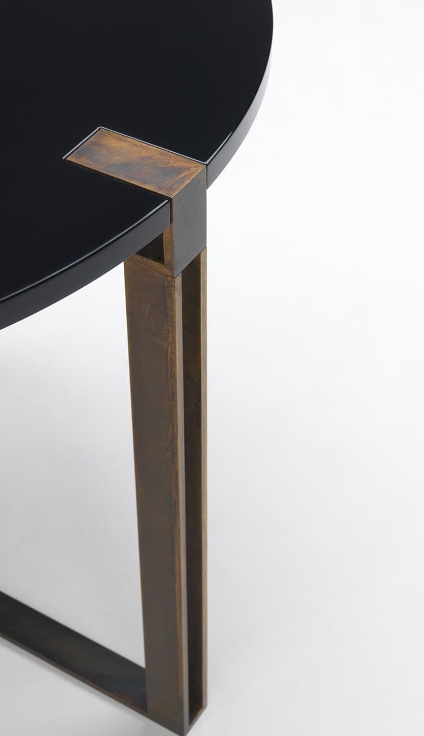 Обеденный стол Paolo Castelli Black and Gold table round — фото 2