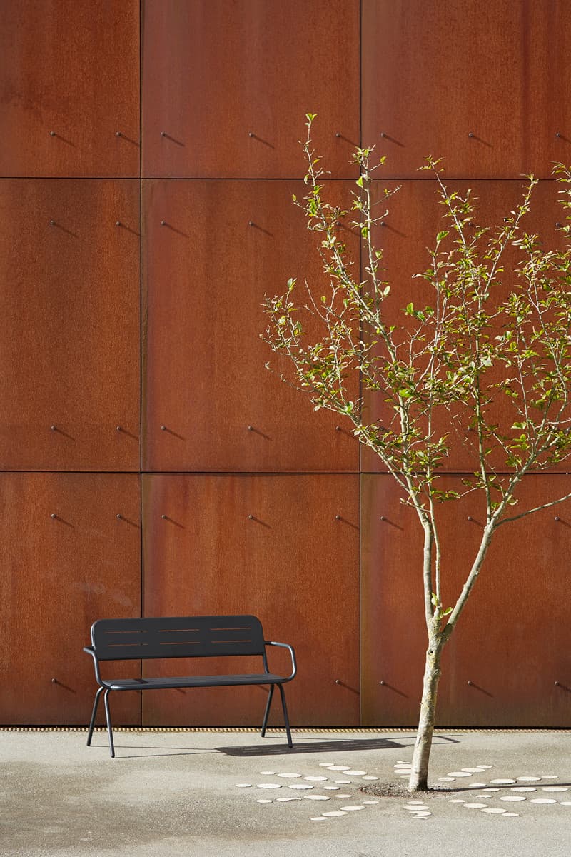 Скамейка WOUD RAY bench with armrest — фото 7