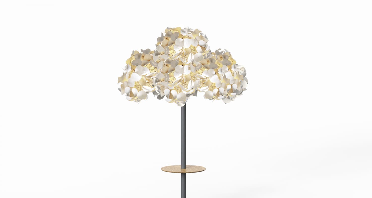 Напольный светильник Green Furniture Concept Leaf Lamp Metal Tree M w Table — фото 11