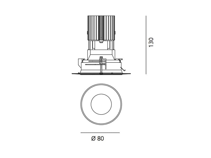 Встраиваемый в потолок светильник Artemide Architectural Everything 105 round Kit Trim — фото 4
