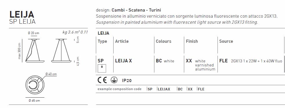 Axolight Подвесной светильник Axo Light LEIJA SPLEIJAX — фото 3