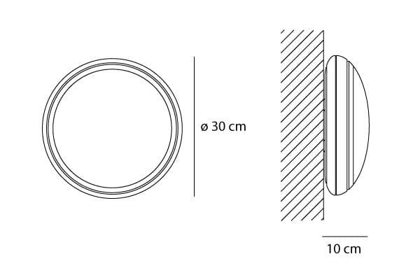 Настенный светильник Artemide Pantarei 300 Led 3000K Sandblasted glass — фото 3