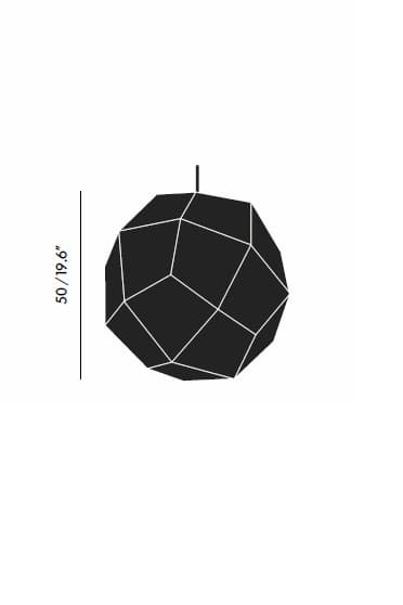 Подвесной светильник Tom Dixon Etch Shade 50cm Brass — фото 3