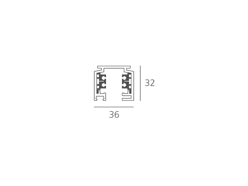 Шинопровод осветительный Artemide Architectural 3-Circuit Tracks for Surface Mounting — фото 2