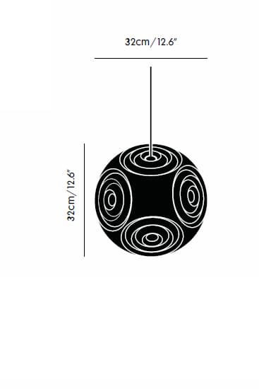 Подвесной светильник Tom Dixon Curve Pendant Ball 32cm — фото 5