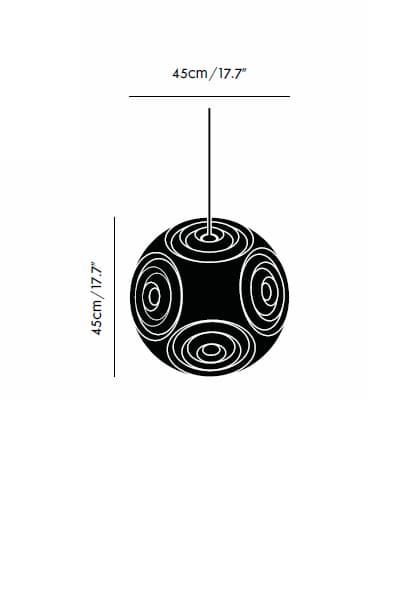 Подвесной светильник Tom Dixon Curve Pendant Ball 45cm — фото 6