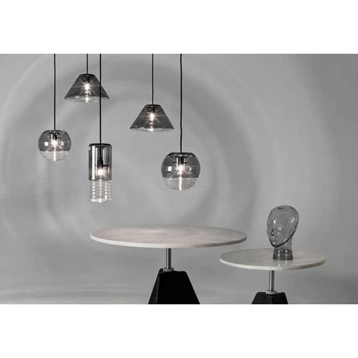 Подвесной светильник Tom Dixon Flask Pendant Smoke Long — фото 3