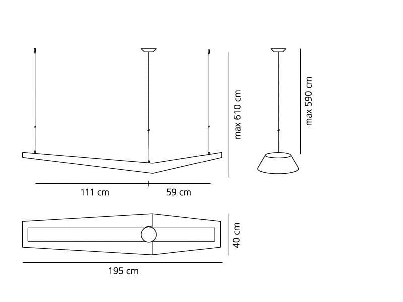 Подвесной светильник Artemide Architectural Mouette Asymmetric — фото 2