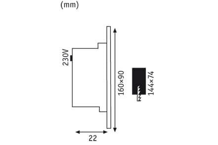 Встраиваемый в стену светильник Paulmann Spec. EBL IP44 Wand Slot LED 2,2W Al-m 93826 — фото 4