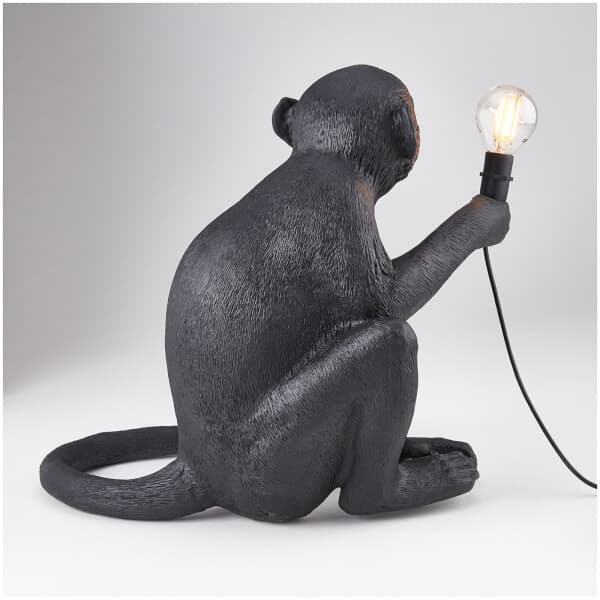 Настольный светильник Seletti The Monkey Lamp Black Sitting Version — фото 3
