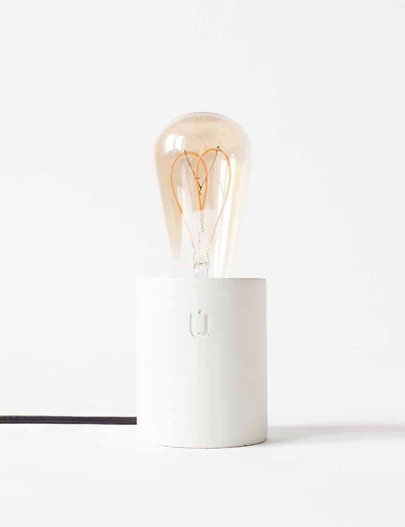 Настольный светильник Plumen LUMI White Concrete Table Lamp By Unrefined — фото 2