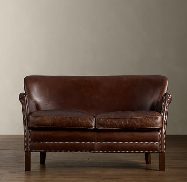 Диван Restoration Hardware Professor's Leather Double Chair With Nailheads — фото 2