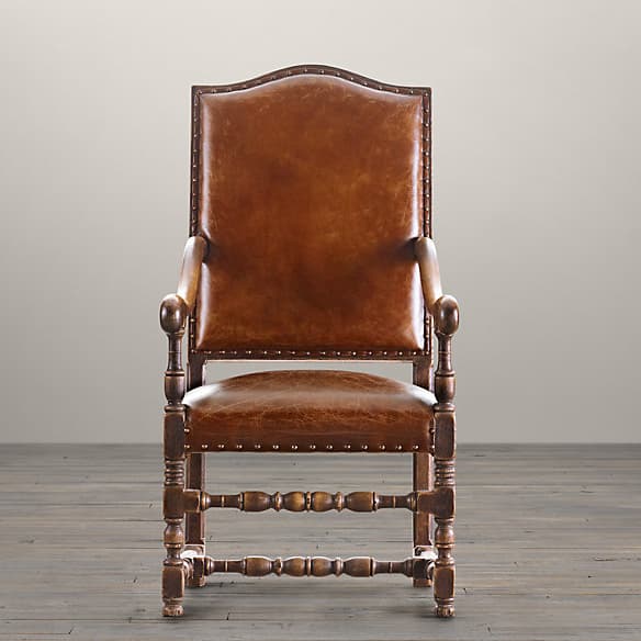 Restoration Hardware 18th C. French Leather Chair — фото 2