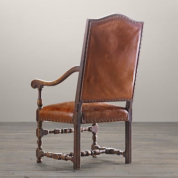 Restoration Hardware 18th C. French Leather Chair — фото 3