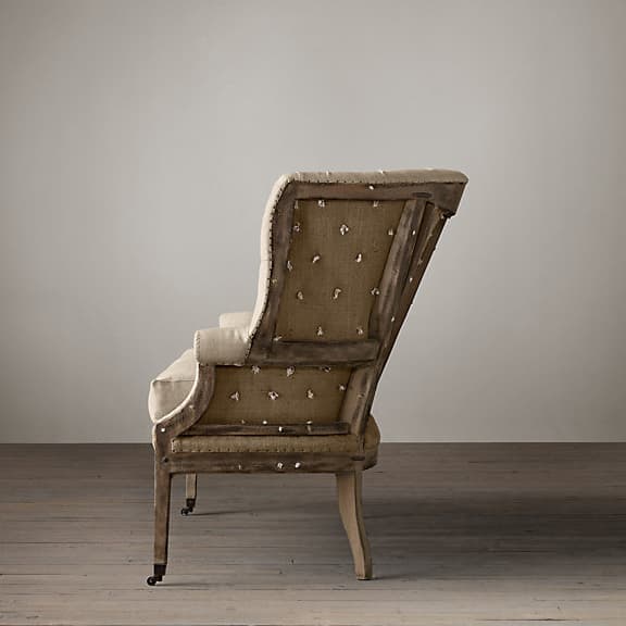 Restoration Hardware Deconstructed 19Th C. English Wing Settee Upholstered — фото 4