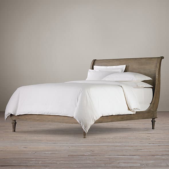 Restoration Hardware Empire Rosette Sleigh Bed Without Footboard