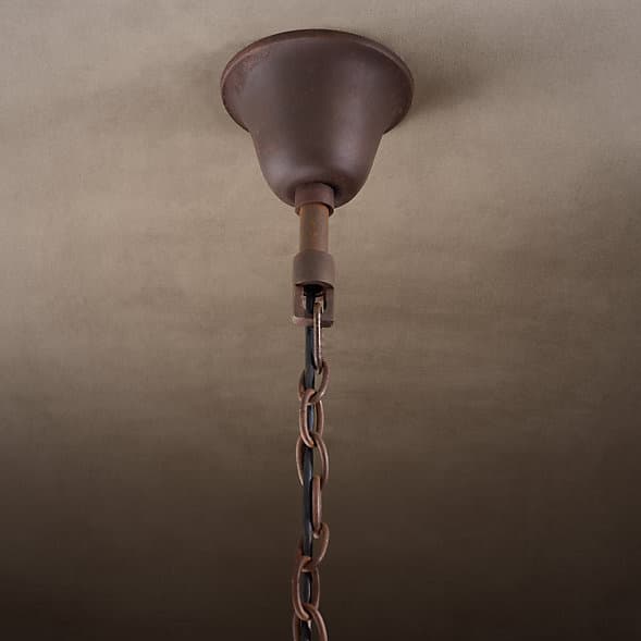 Подвесной светильник Restoration Hardware Foucault's Twin-Orb Crystal Chandelier Rustic Iron — фото 2