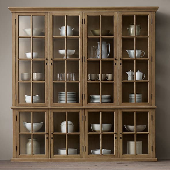 Шкаф-витрина Restoration Hardware Hampton Casement Wide Sideboard and Hutch