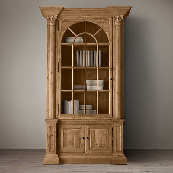 Книжный шкаф Restoration Hardware Palladian Salvaged Pine Single Library Bookcase