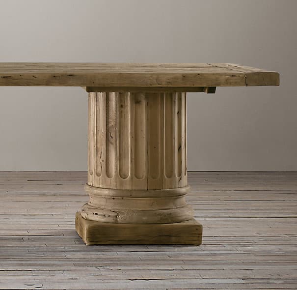 Restoration Hardware Salvaged Wood Architectural Column Extension Dining Tables — фото 2