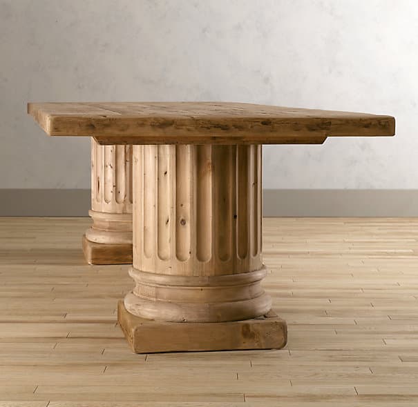 Restoration Hardware Salvaged Wood Architectural Column Extension Dining Tables — фото 3