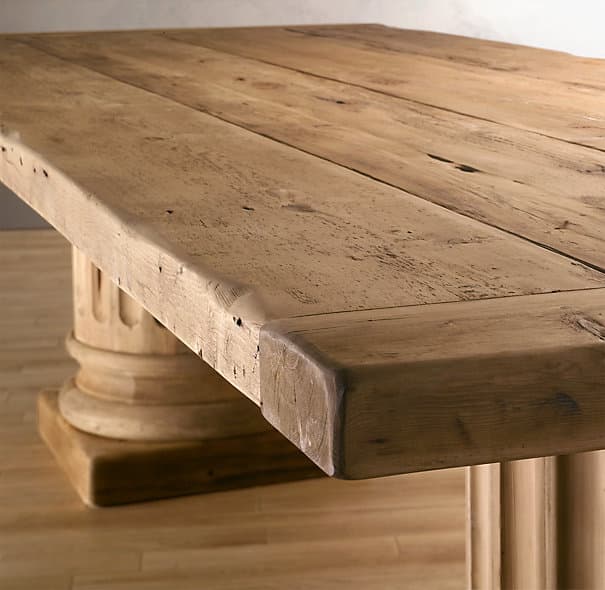 Restoration Hardware Salvaged Wood Architectural Column Extension Dining Tables — фото 4