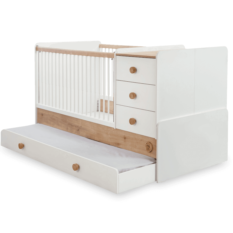 Детская кроватка CILEK Natura Baby Sl Раздвигающаяся детская кроватка (с кроватью для родителя) — фото 1
