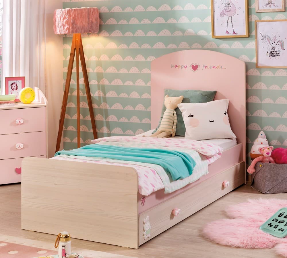 Детская кроватка CILEK Baby Girl Convertible Baby Bed с выдвижной частью для родителя — фото 5
