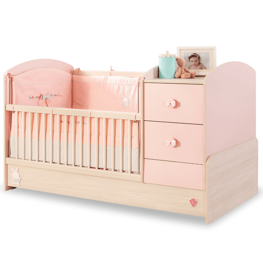 Детская кроватка CILEK Baby Girl Convertible Baby Bed (75x160) — фото 1