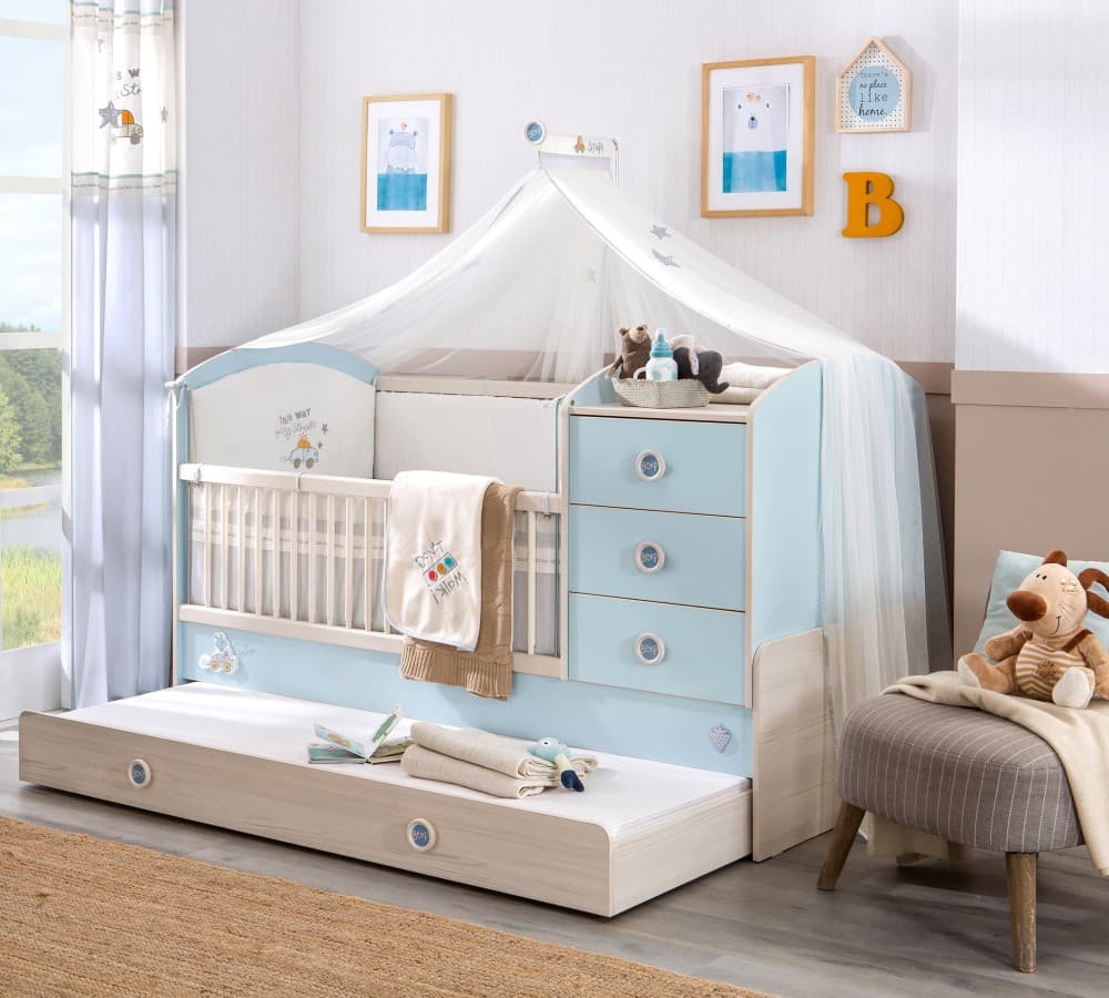 Детская кроватка CILEK Baby Boy St с кроватью для родителя — фото 3