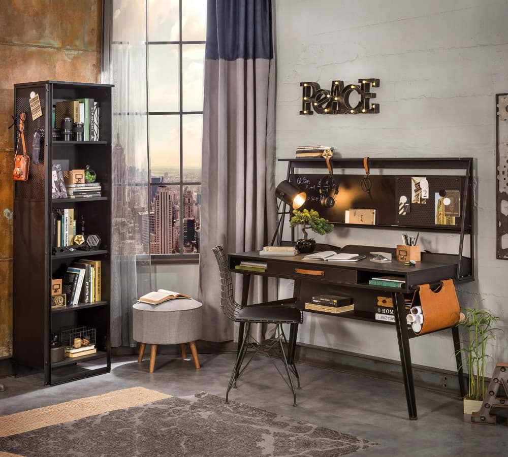Книжный шкаф CILEK Dark Metal Bookcase — фото 3
