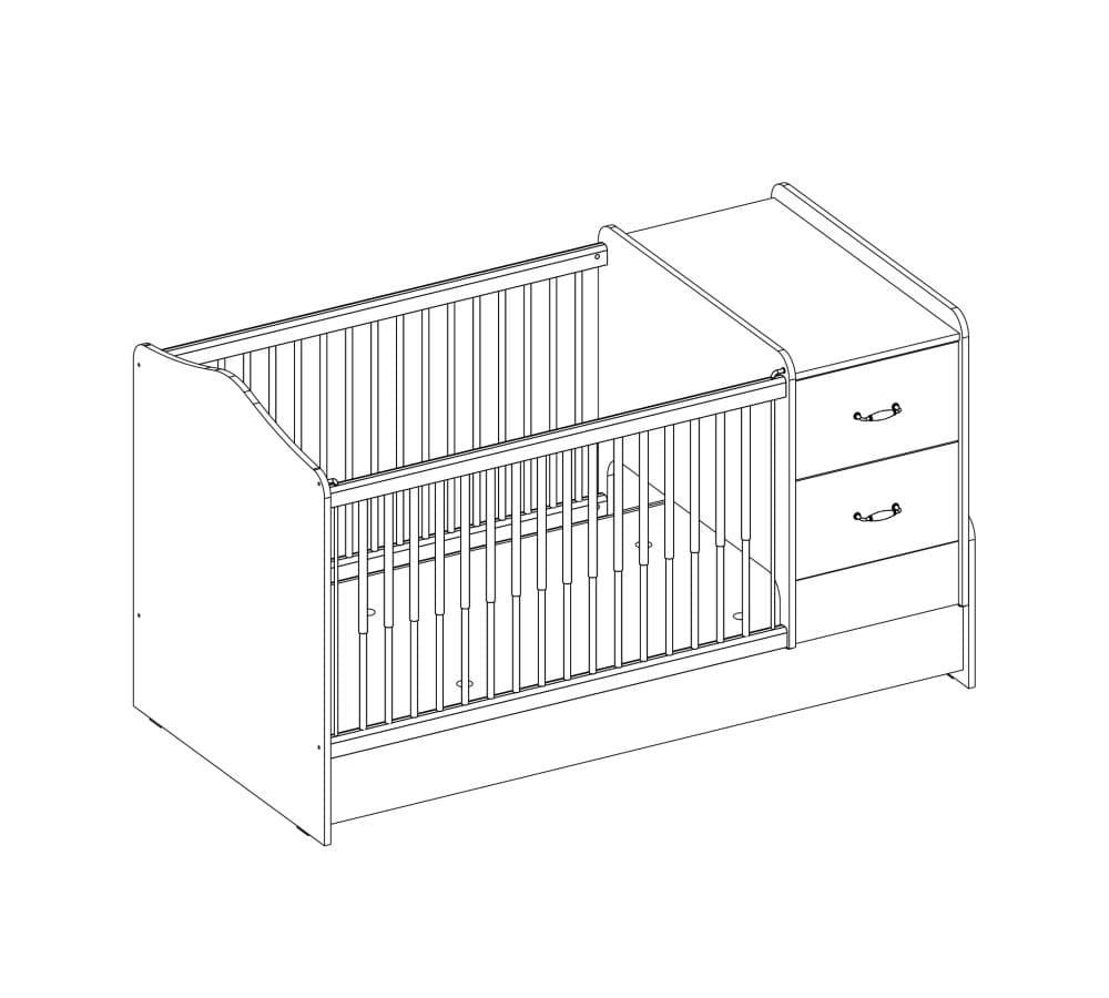 Детская кроватка CILEK Selena St Convertible Baby Bed — фото 4