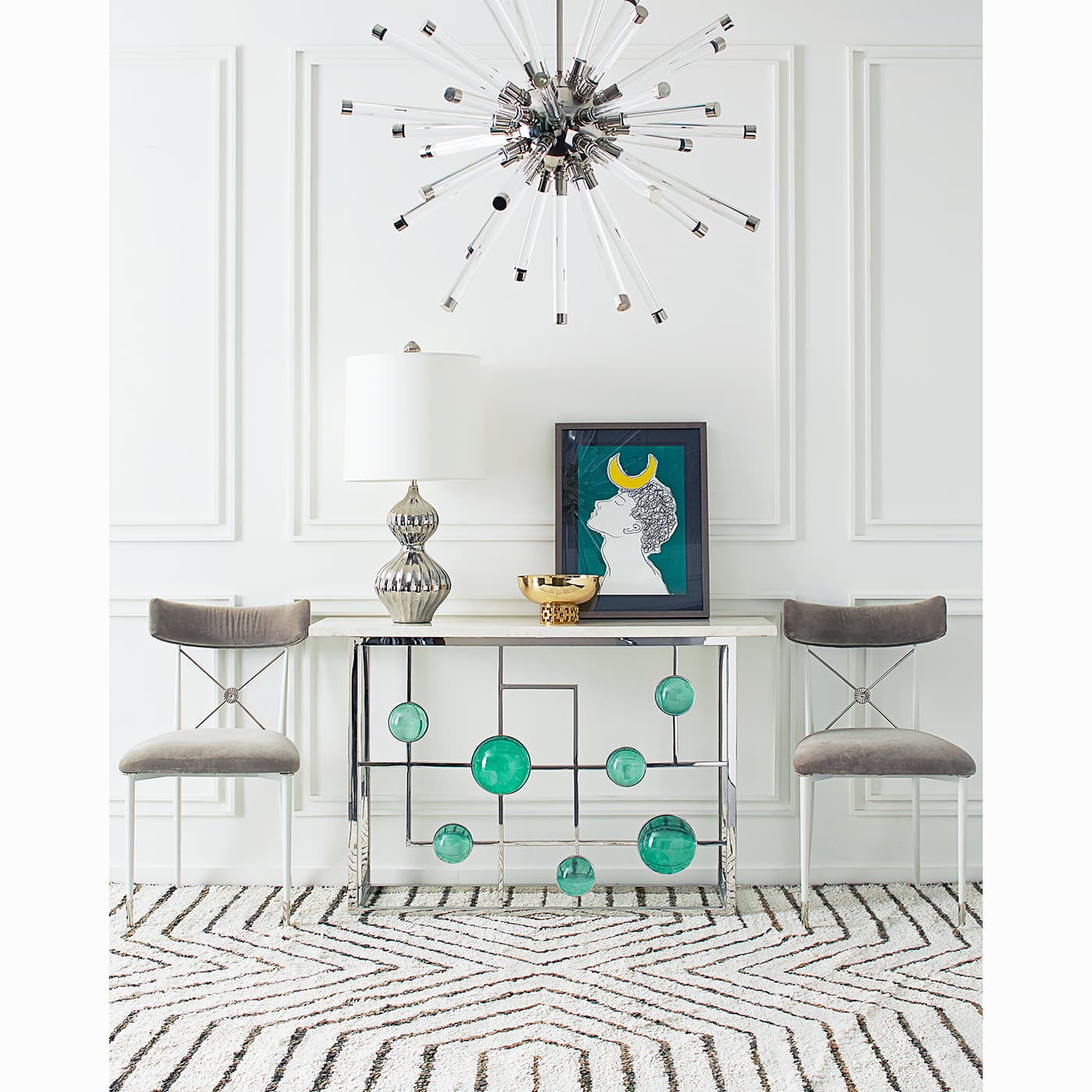 Консоль Jonathan Adler Globo Fretwork Console — фото 5