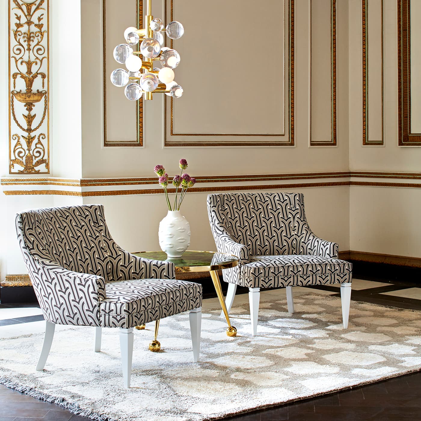 Подвесной светильник Jonathan Adler Globo Five-Light Chandelier — фото 7
