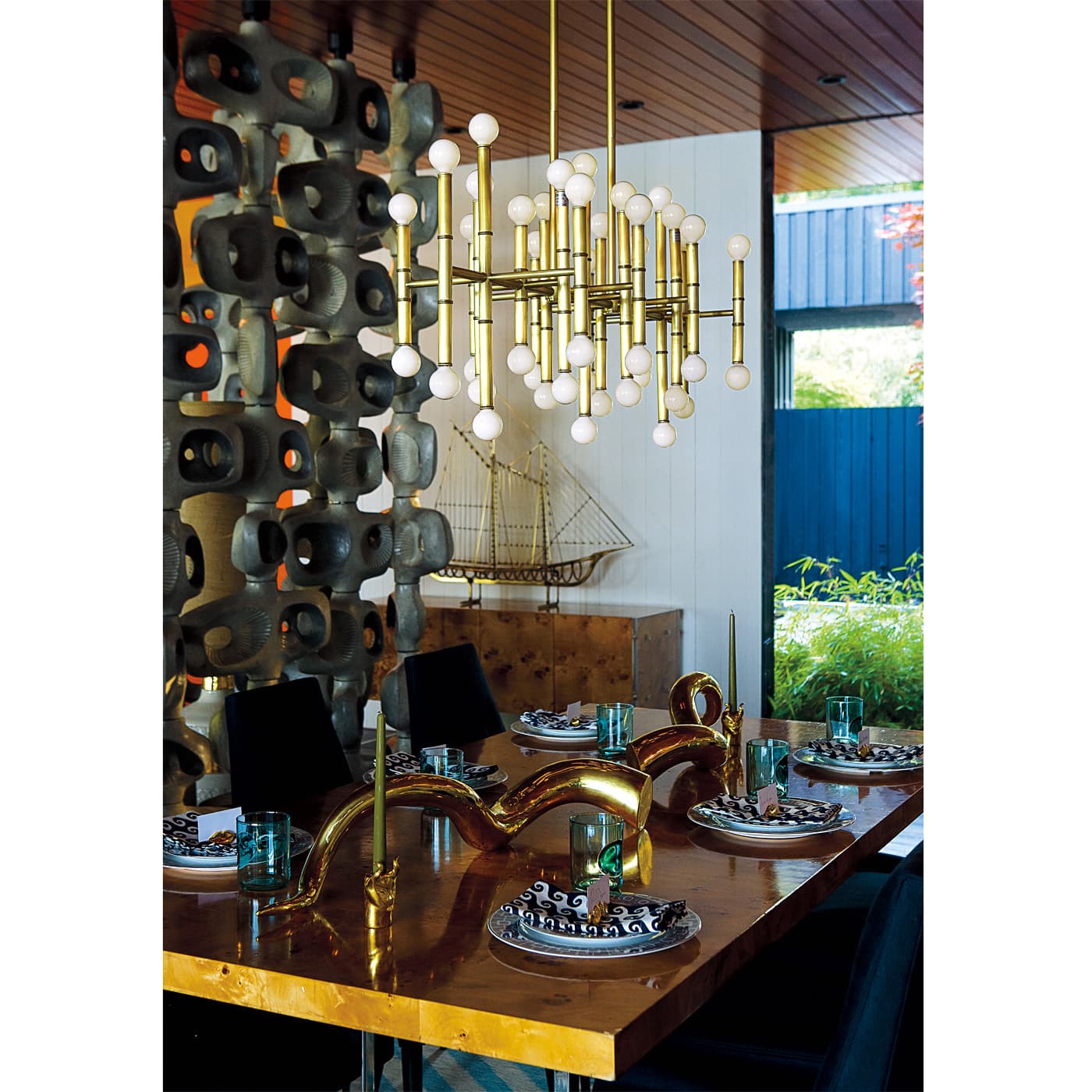 Подвесной светильник Jonathan Adler Meurice Rectangle Chandelier — фото 2