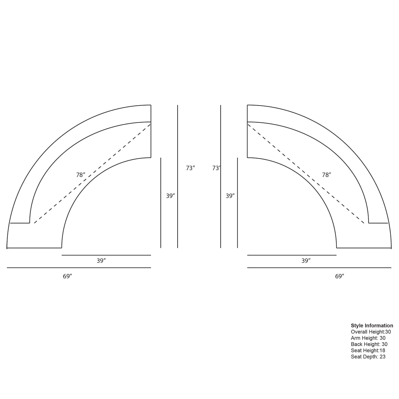 Диван модульный Jonathan Adler Danner Curved Sectional — фото 6