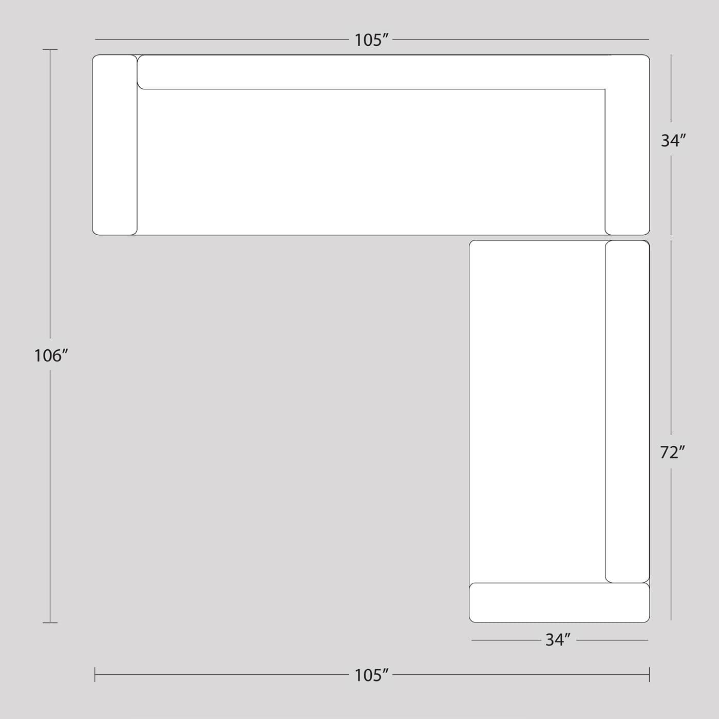 Диван модульный Jonathan Adler Lampert Sectional Left Arm Facing — фото 3