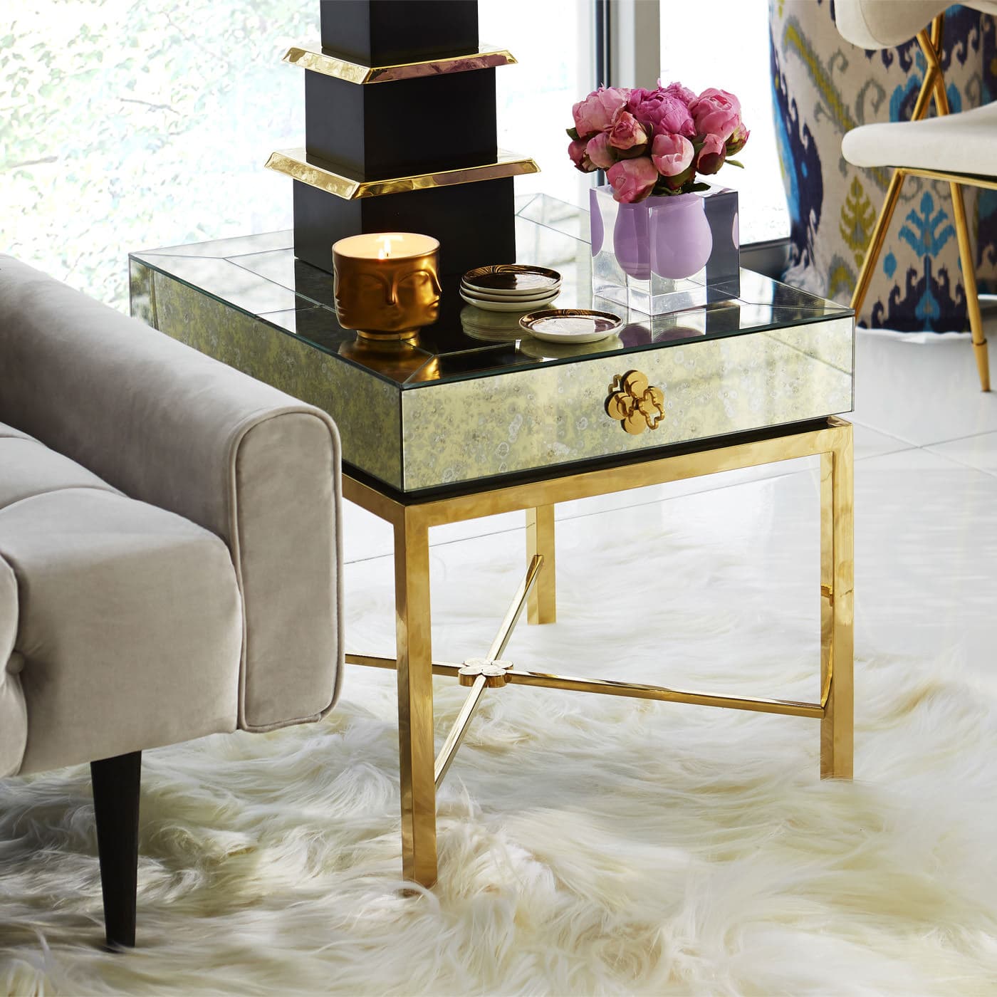 Тумбочка Jonathan Adler Delphine Side Table — фото 4