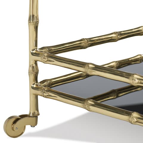 Столик на колесиках Ralph Lauren Brass Bamboo Drinks Trolley — фото 3