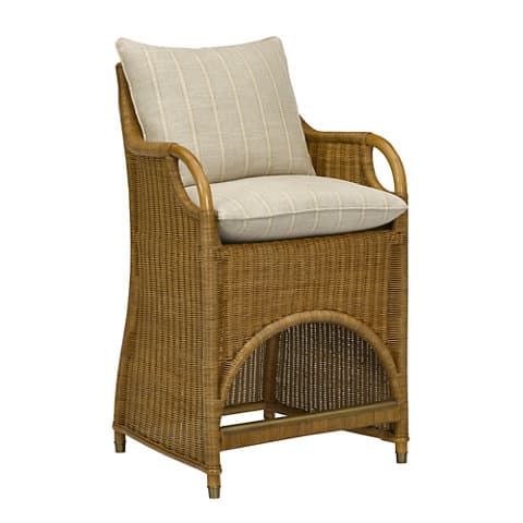 Стул с подлокотниками Ralph Lauren Jamaica Wicker Dining Chair — фото 7